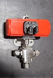 1/2" 3-way Actuated Ball Valve
